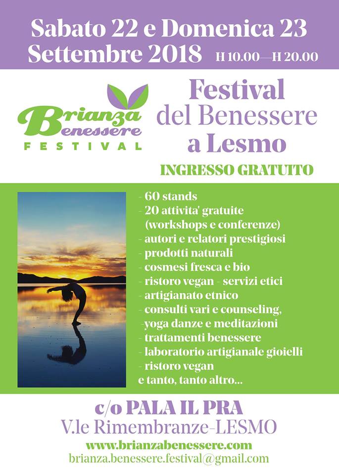 BRIANZA BENESSERE <3 FIERA DEL BENESSERE A LESMO (MB)